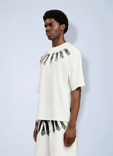 LN-CC® - Palm Angels: Big Neck Logo Loose T-Shirt - White Palm Angels Big Neck Logo Loose T-Shirt White pma0164060
