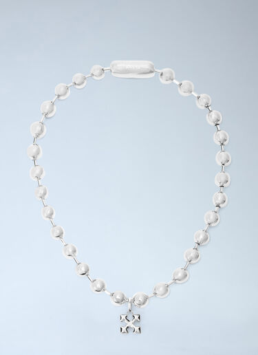 Big Ball Chain Necklace Off-White Big Ball Chain Necklace Silver ofw0162016