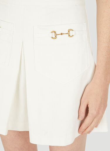 Gucci Horsebit Pocket Skirt White guc0250075