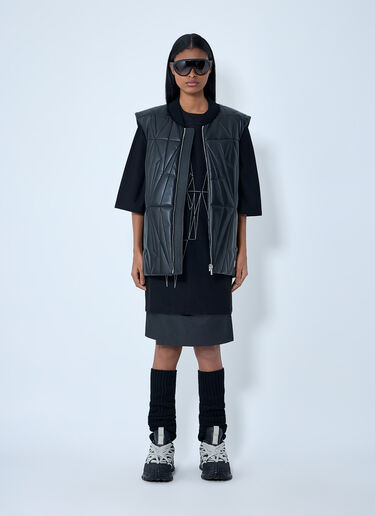 Moncler x Rick Owens Geocamo Flight Leather Hooded Gilet Black mcs0363008