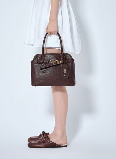 Miu Miu Adventure Nappa Leather Bag Brown miu0266003