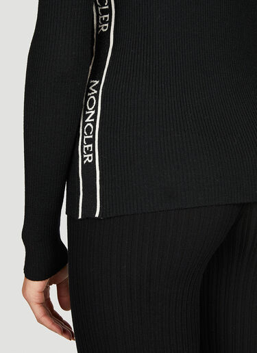 Moncler Logo Jacquard Sweater Black mon0253039