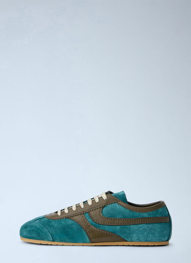LN-CC® - Dries Van Noten: Suede Panel Sneakers - Light Blue Dries Van Noten Suede Panel Sneakers Light Blue dvn0165028