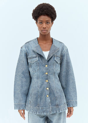 Max Mara Sparkle Denim Blazer Beige max0257004