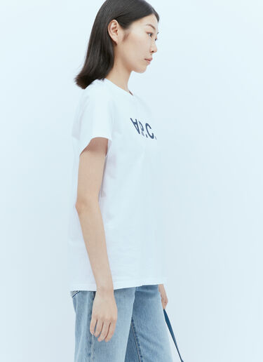 A.P.C. 로고 프린트 티셔츠 화이트 apc0248009