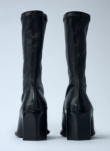 Jil Sander Heeled Leather Boots Black jil0262013