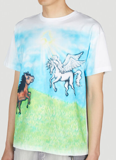 Sky High Farm Workwear Ally Bo Print T-Shirt White skh0352016