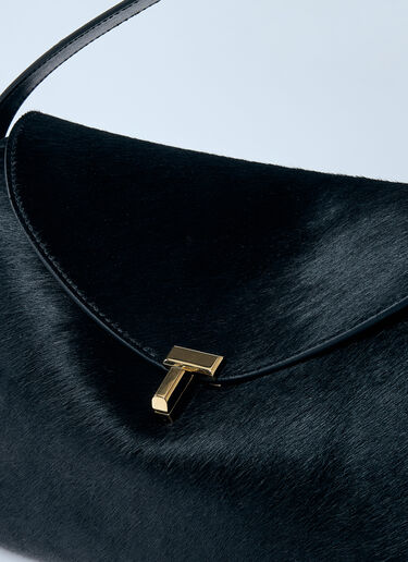 TOTEME T-Lock Pony Hair Top-Handle Bag Black tot0259031