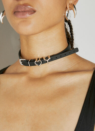Y/Project Heart Belt Leather Choker Black ypr0254030