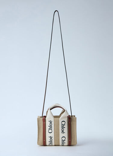 Chloé Mini Woody Tote Bag Beige chl0264154
