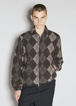 JW Anderson Argyle Wool Jacket White jwa0156004