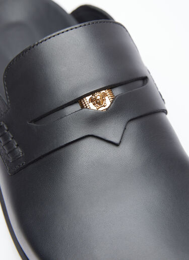 Versace 美杜莎皮革穆勒鞋 黑色 ver0153024