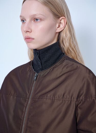 Lemaire Puffer Blouson In Water-Repellent Canvas Brown lem0366001
