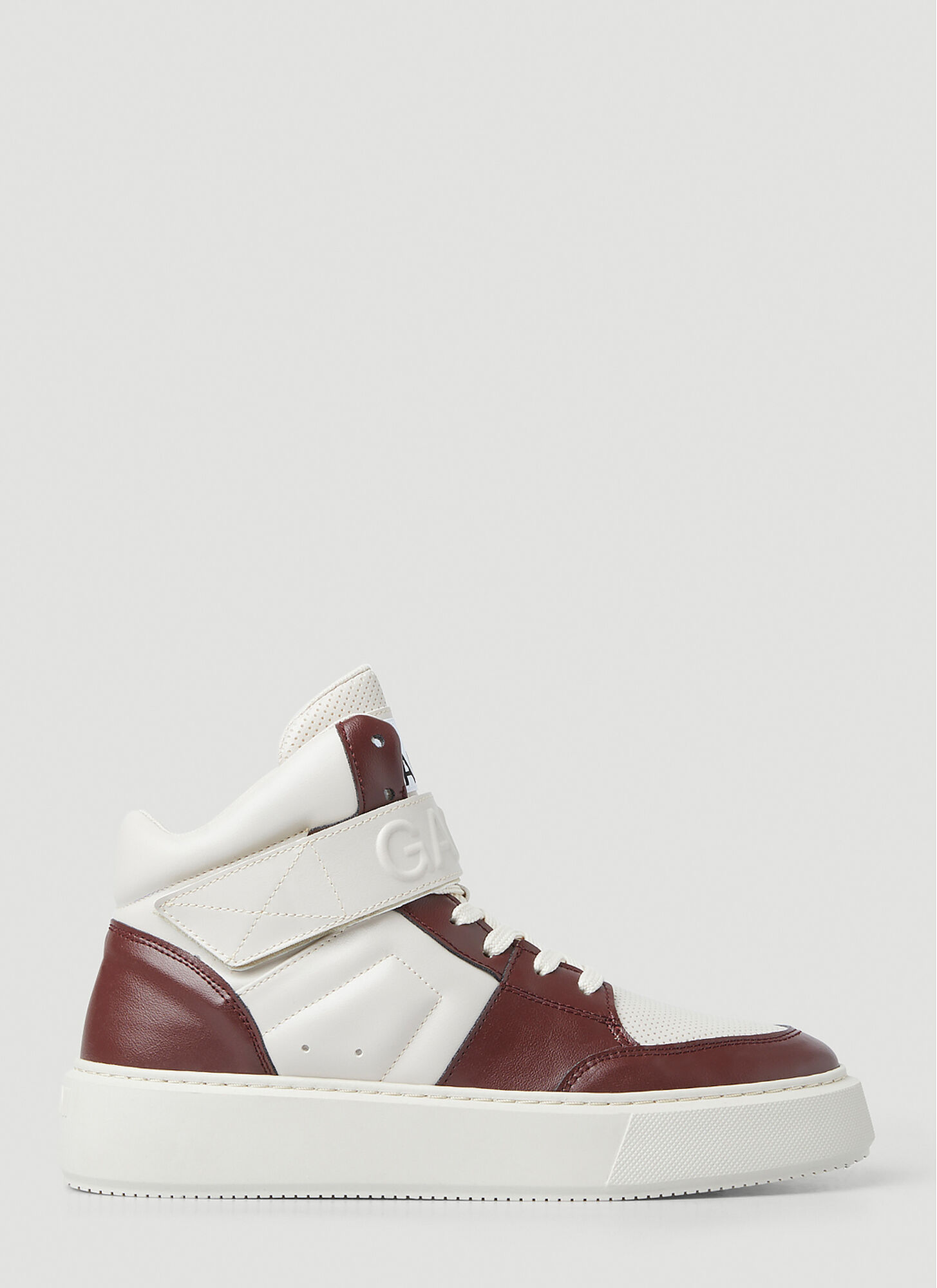 Ganni Sporty Cupsole High Top Trainers In White