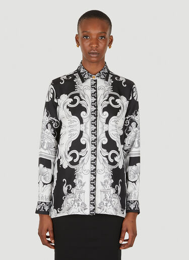 Versace Baroque Silk Shirt Black vrs0249003