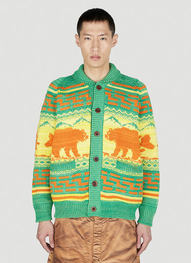 Junya Watanabe 베어 카디건 그린 jwn0152005