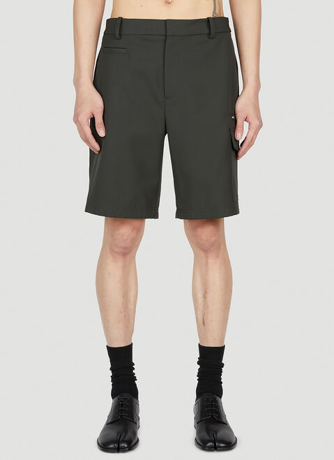 Helmut Lang 와이드 레그 쇼츠 라이트 그레이 hlm0148001