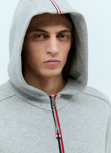 Moncler 로고 패치 후드티셔츠 그레이 mon0157033
