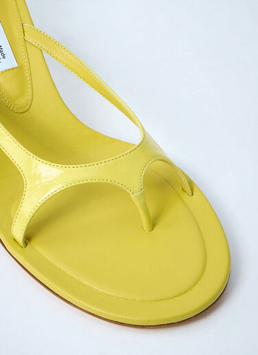 Acne Studios Leather Heel Sandals Yellow acn0261012