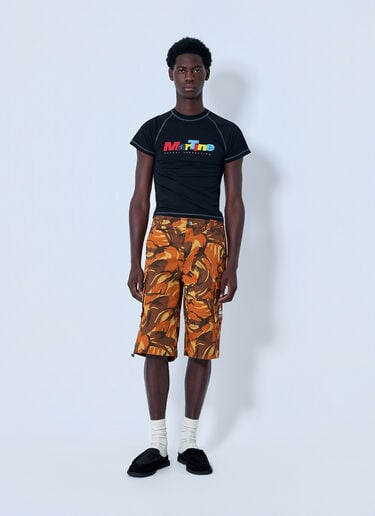 Martine Rose Printed Cargo Shorts Orange mtr0164009