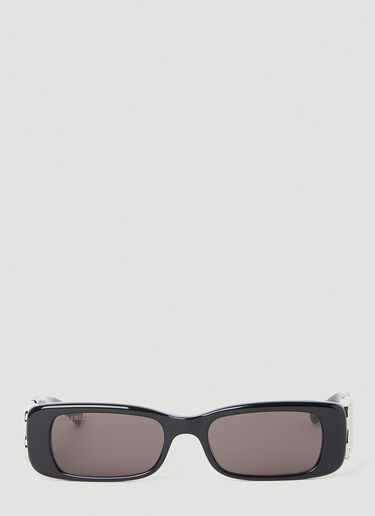 Dynasty Rectangular Sunglasses Balenciaga Dynasty Rectangular Sunglasses Black bal0352017