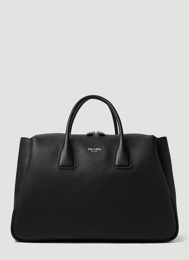 Prada Logo Plaque Weekend Bag Black pra0150023