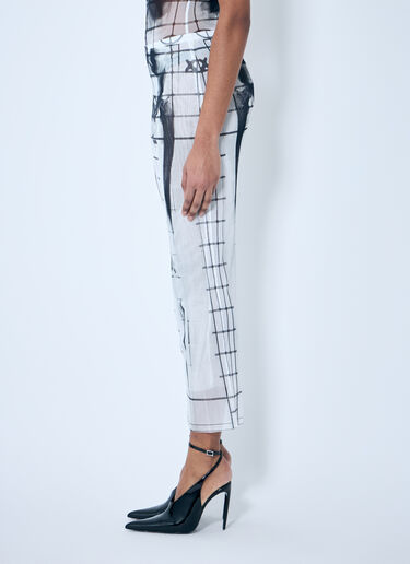 Jean Paul Gaultier Squeletor Mesh Midi Skirt Blue jpg0259018
