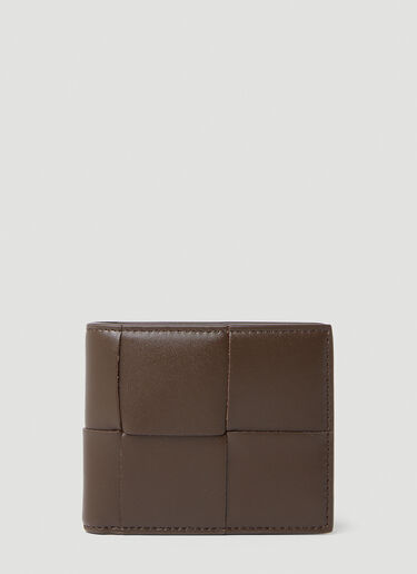 Bottega Veneta Intreccio Bi-Fold Wallet Brown bov0153056