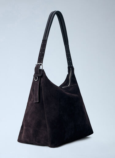 Belted Hobo Bag in Suede Lemaire Belted Hobo Bag in Suede Brown lem0264025