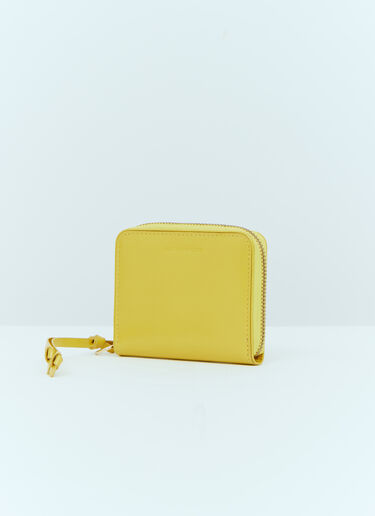 Dries Van Noten Zip Around Leather Wallet Yellow dvn0254053