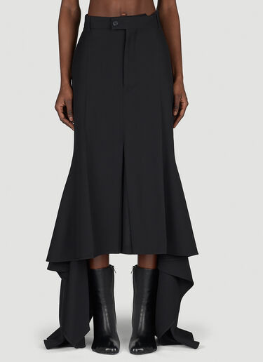 Godet Draped Skirt Balenciaga Godet Draped Skirt Black bal0254001