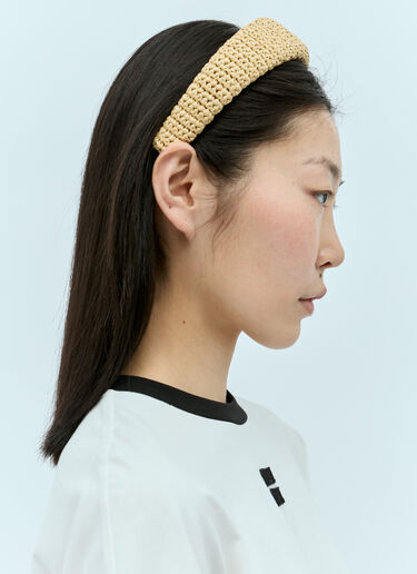 Miu Miu Woven Headband Beige miu0256035