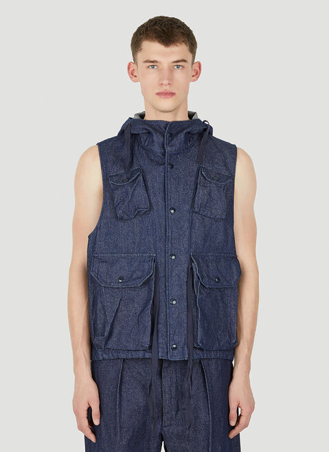Engineered Garments 필드 슬리브리스 재킷 블루 egg0150005