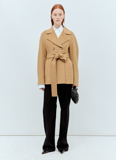 Sportmax 울 & 캐시미어 혼방 코트  베이지 spx0255011