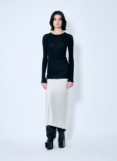 Rick Owens Rib Long Sleeve Top Black ric0259030