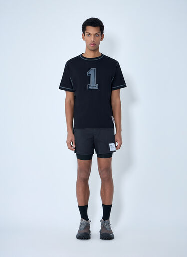 Satisfy Logo Motif Cotton Jersey T-Shirt Black sat0162014