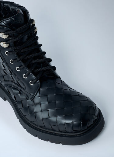 Bottega Veneta Haddock Lace-Up Ankle Boots Black bov0161011