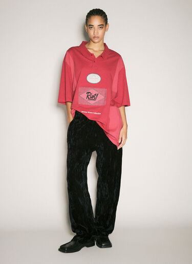 Oversized Panel Polo Shirt Martine Rose Oversized Panel Polo Shirt Red mtr0358011