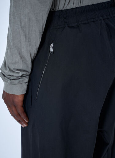 LN-CC® - Rick Owens: Basket Swingers Heavy Poplin Shorts - Black Rick Owens Basket Swingers Heavy Poplin Shorts Black ric0165048