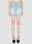 Balmain Monogram Denim Skirt Purple bln0252033