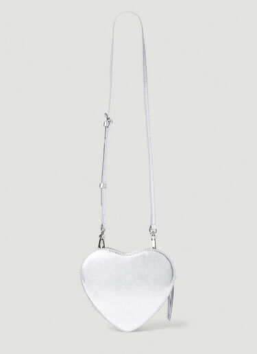 Vivienne Westwood Louise Heart Shoulder Bag Silver vvw0251057