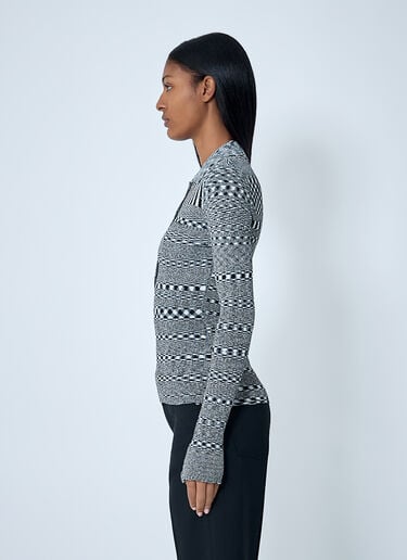 Spacedyed Polo Sweater GANNI Spacedyed Polo Sweater Black gan0262005