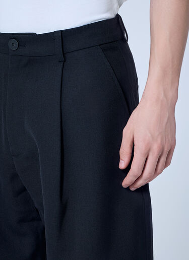 Studio Nicholson Tuck Cotton Tapered Leg Trousers Black stn0165002