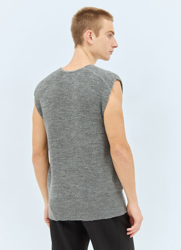 MHL by Margaret Howell Chunky Ribbed Vest Grey mhl0158004