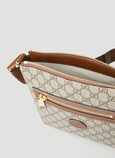 Gucci GG Supreme Messenger Crossbody Bag Beige guc0150208