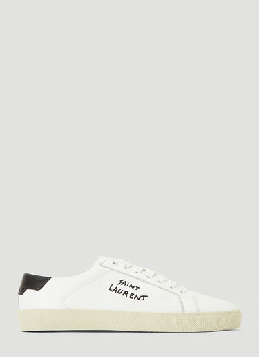 Saint Laurent 코트 클래식 로고 스니커즈 화이트 sla0241040
