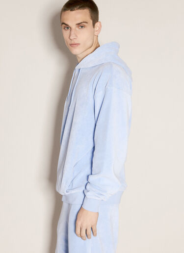 Martine Rose Terry Cloth Hooded Sweatshirt Blue mtr0156011