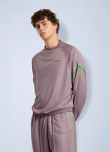 LN-CC® - Palm Angels: Urban Logo Track Crewneck - Purple Palm Angels Urban Logo Track Crewneck Purple pma0166283