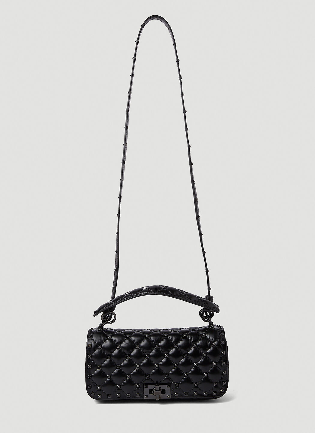 Valentino Rockstud Spike Shoulder Bag in Black LN CC
