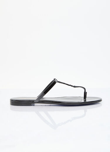 Saint Laurent Cassandra Slide Sandals Black sla0255045